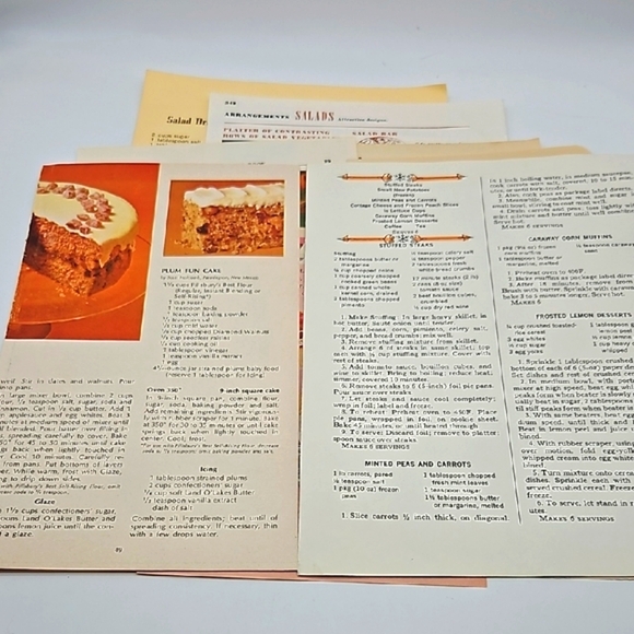 18 Vintage Cookbook Recipe Pages for Home Kitchen - Picture 4 of 8